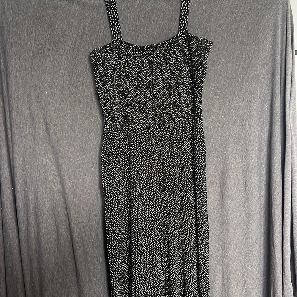 Old Navy Black and White Polka Dot Tube Top Jumpsuit - Size L